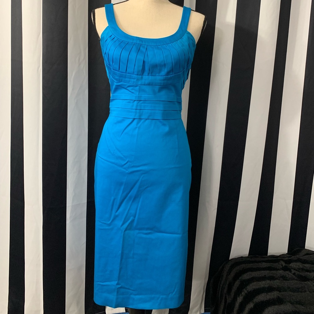 Calvin Klein Blue Dress with Pleating